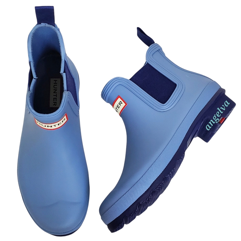 NWT Hunter original Chelsea rain boots bouvet blue balder outdoor winter classic